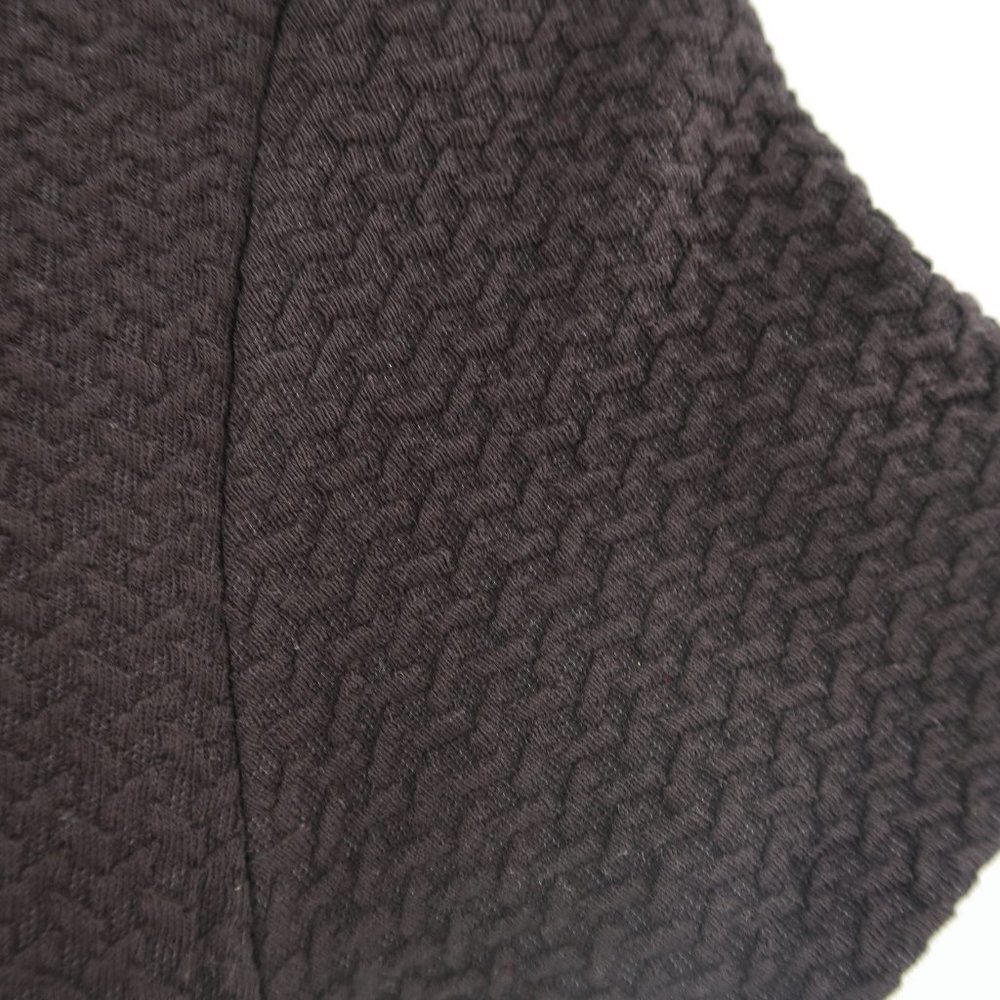 Ganni Black Textured Scoop Neck Short Sleeve Dress Size XS - Picture 6 of 8